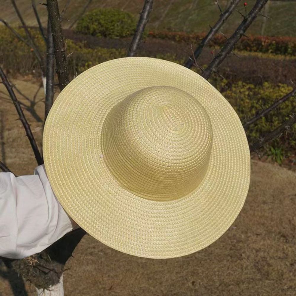 Summer Wide Brim Straw Hat wit - Bucket Hat Straw 评论和价格