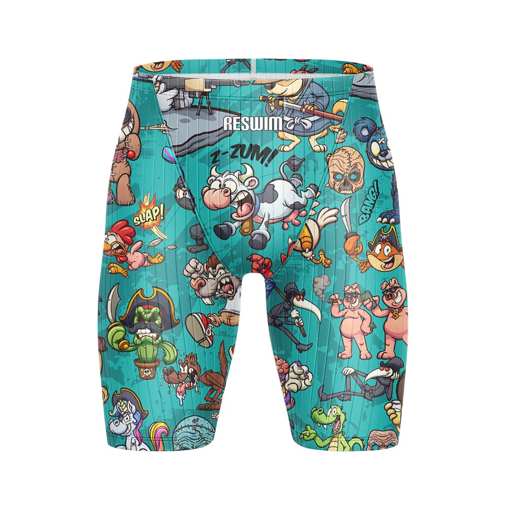 Funny Swim Jammer Swimsuit Sho - Swim Trunk Quick Dry 评论和价格