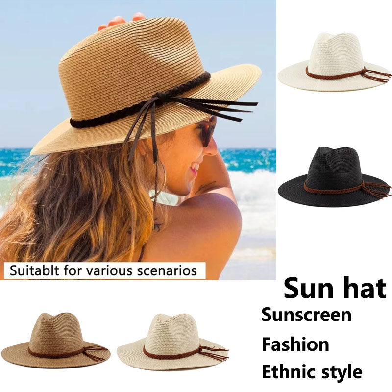 2025 New Straw Hat for Women M - Bucket Hat Straw 评论和价格